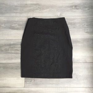 Zara black lace pencil skirt
